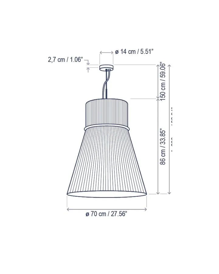 Minimalist Tapered Ribbon Pendant Light