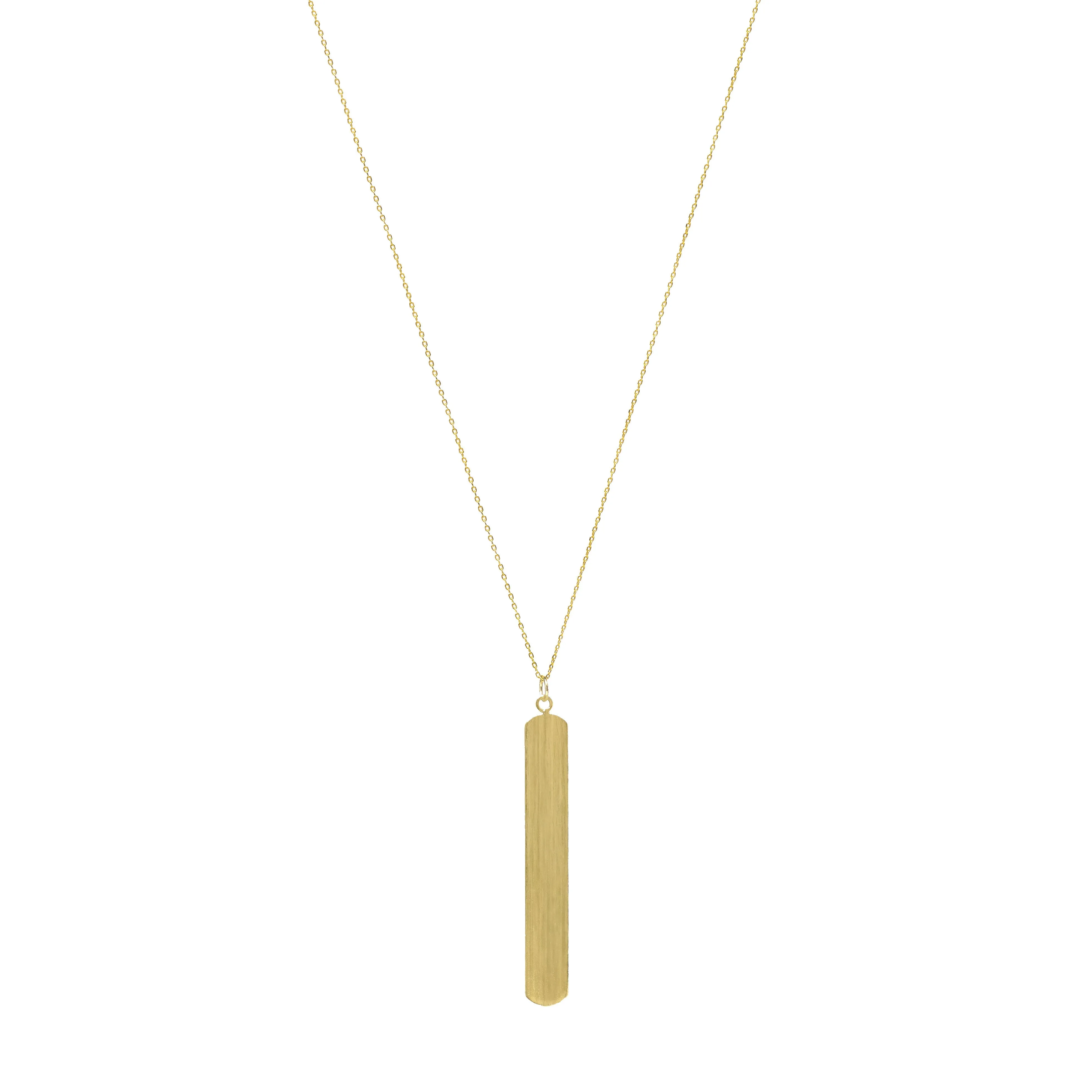 Modern Bar Pendant Long Necklace