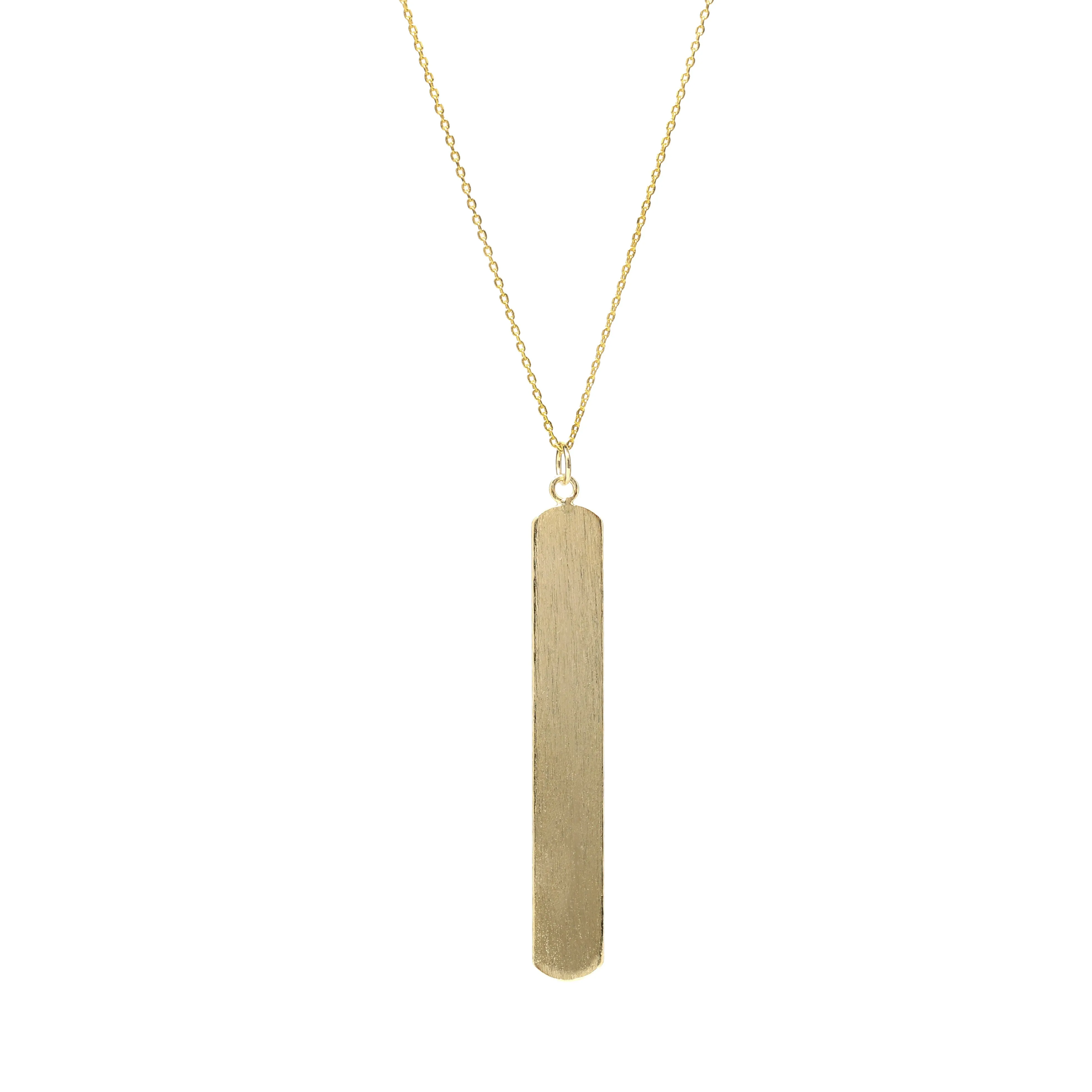 Modern Bar Pendant Long Necklace