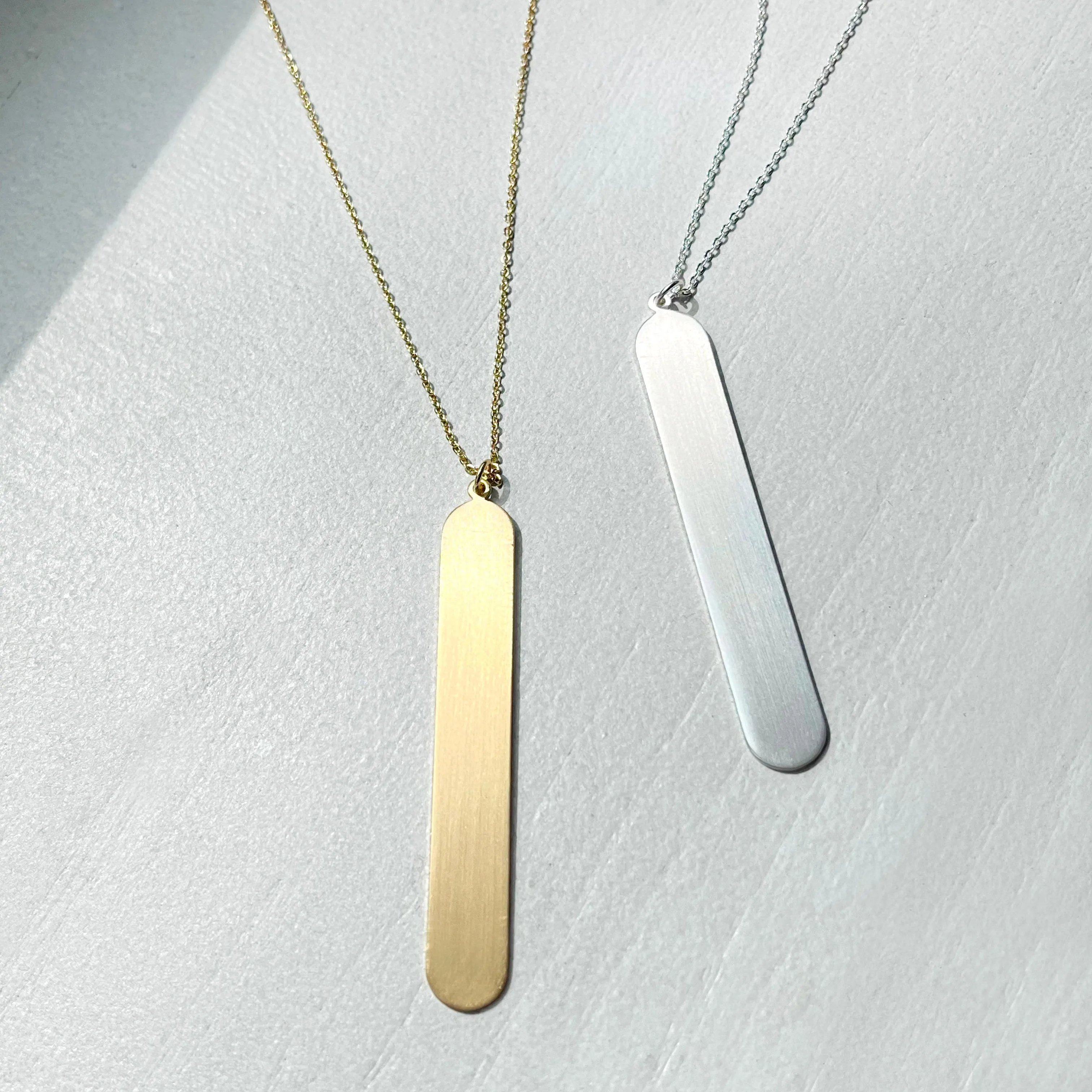 Modern Bar Pendant Long Necklace