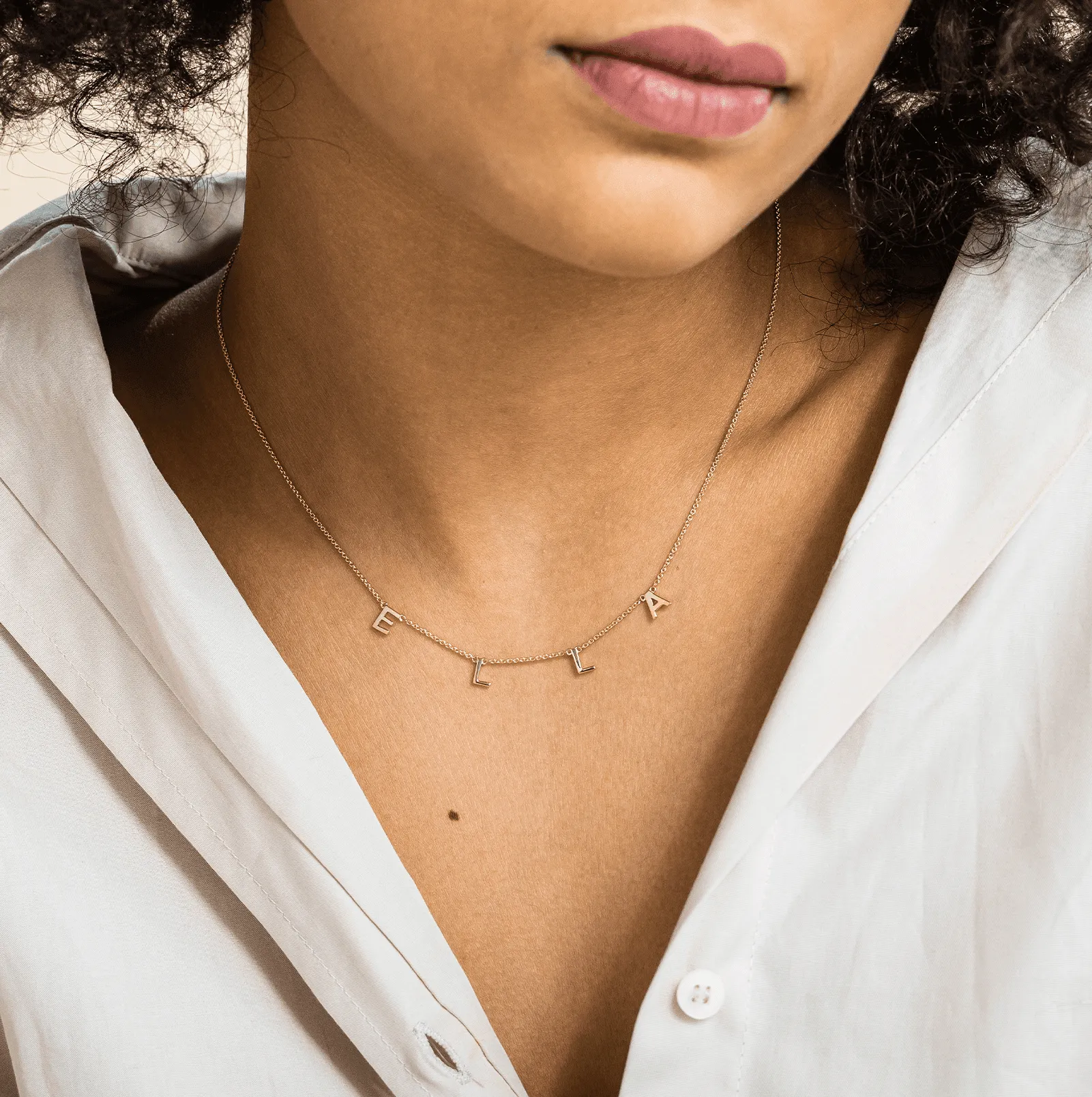 Name Necklace - 14K Rose Gold