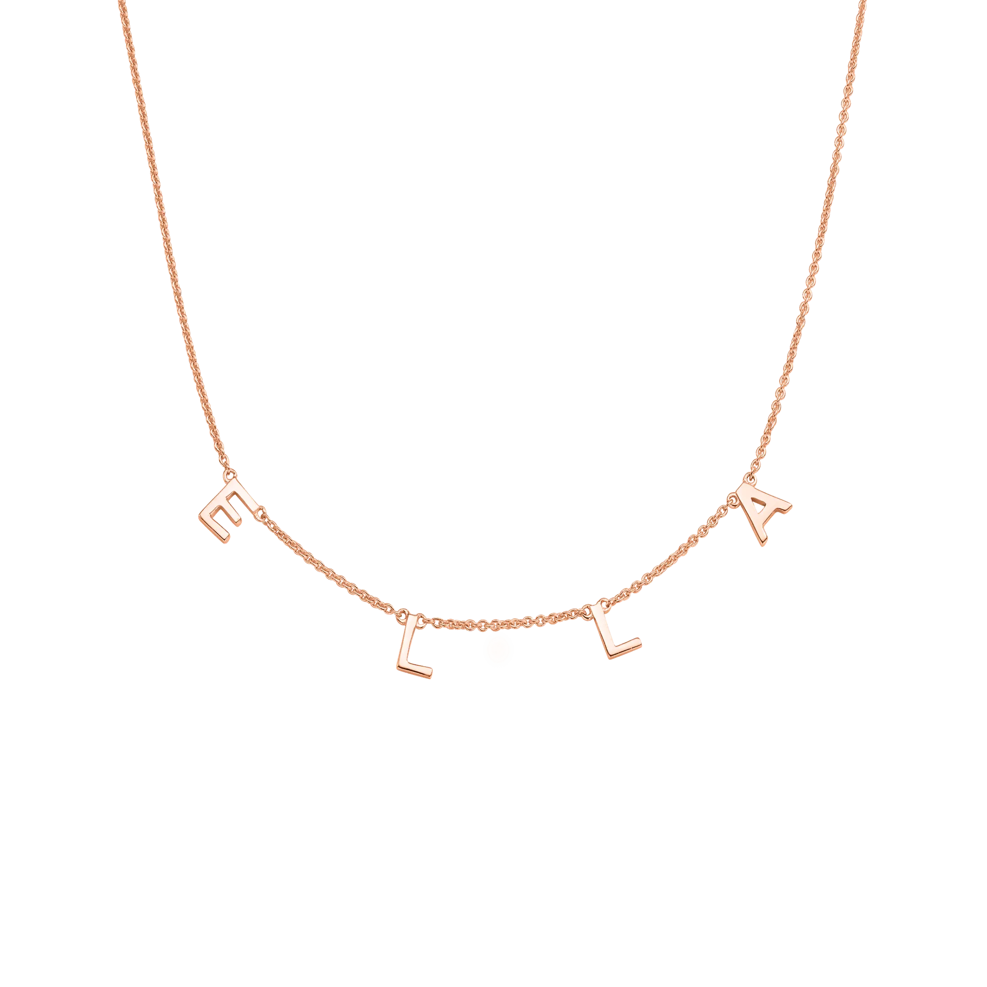 Name Necklace - 14K Rose Gold