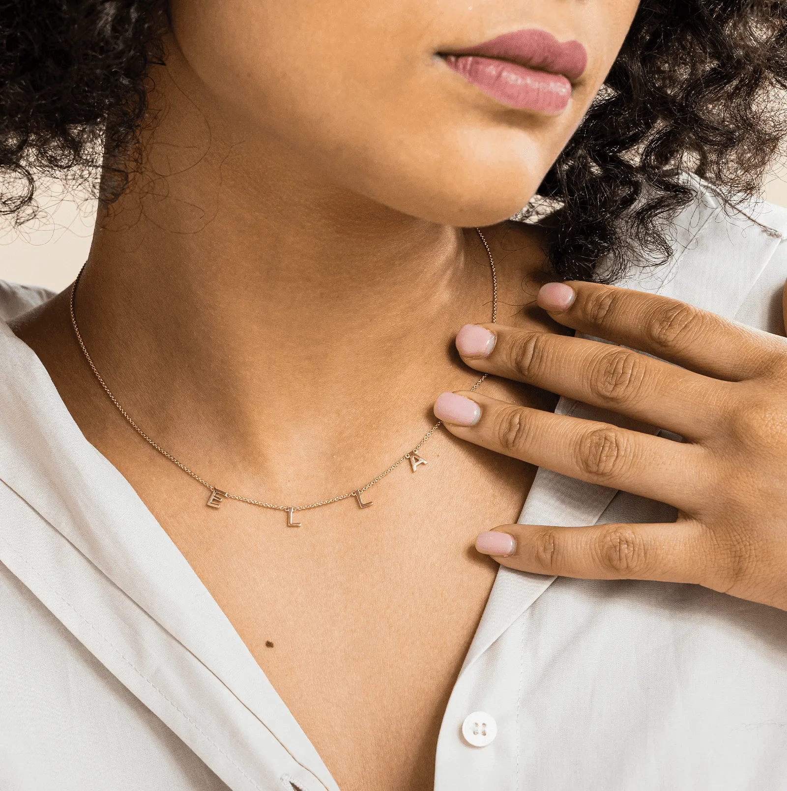 Name Necklace - 14K Rose Gold