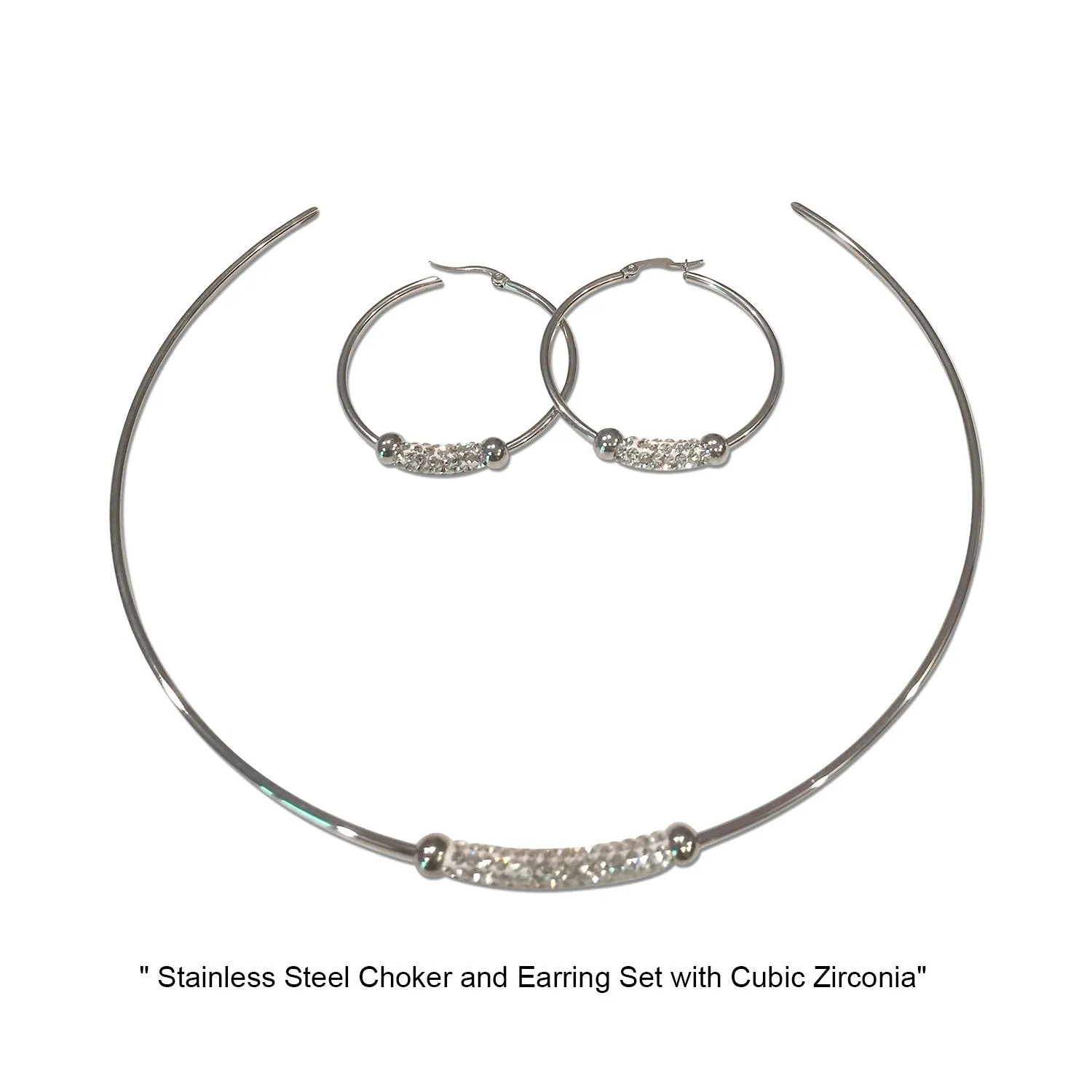 NECKLACE AND EARRING SET - (DIAMOND LINE)