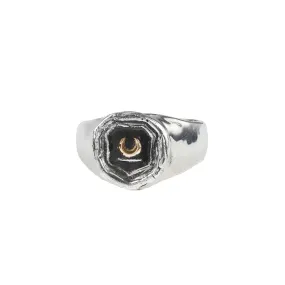 New Beginnings 14K Gold on Silver Signet Ring