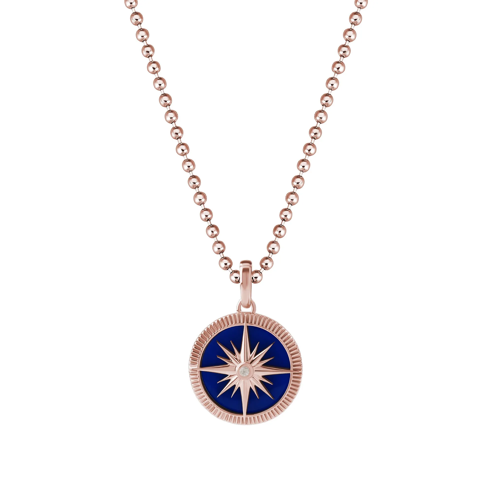Ocean Compass Pendant in Gold