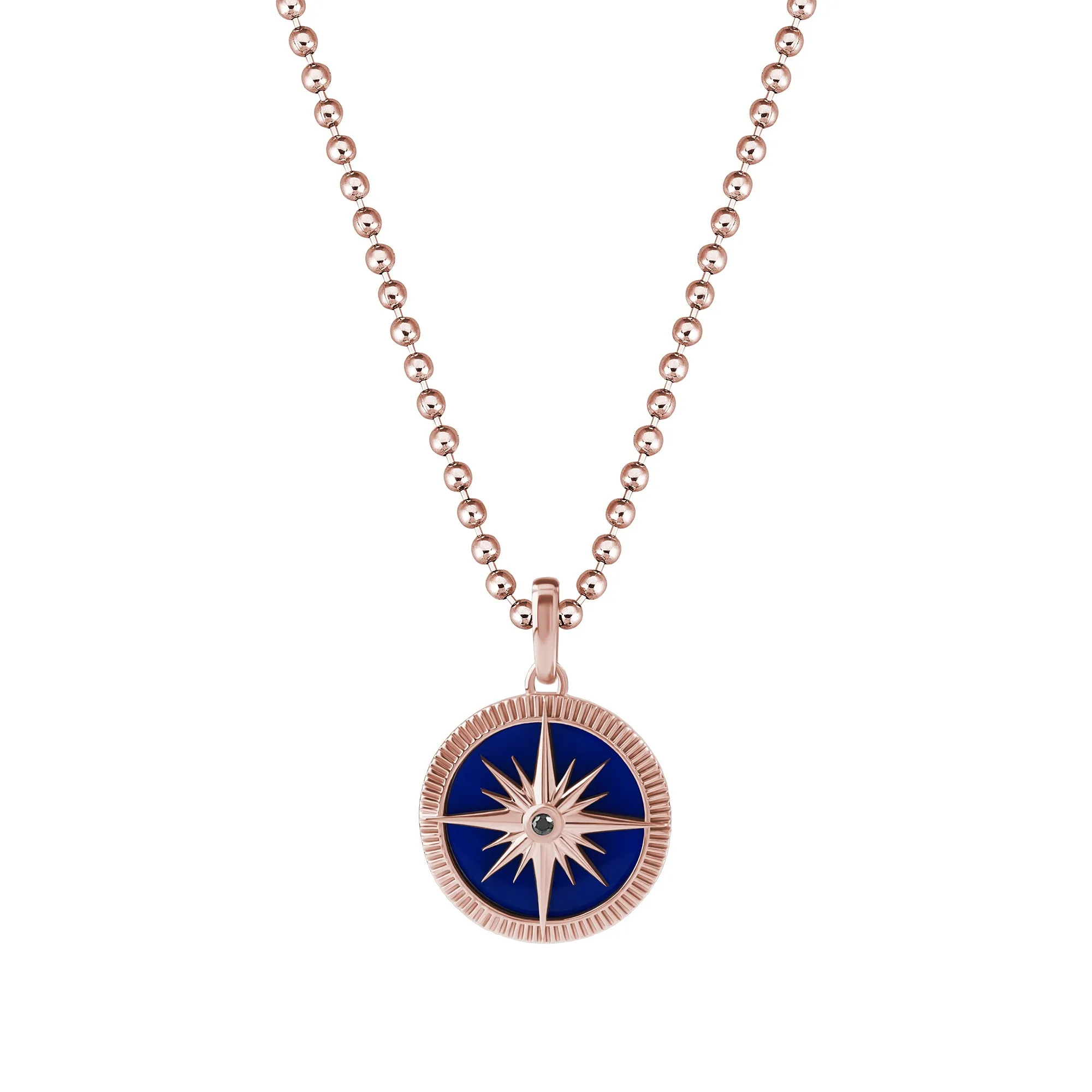 Ocean Compass Pendant in Gold