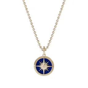 Ocean Compass Pendant in Gold