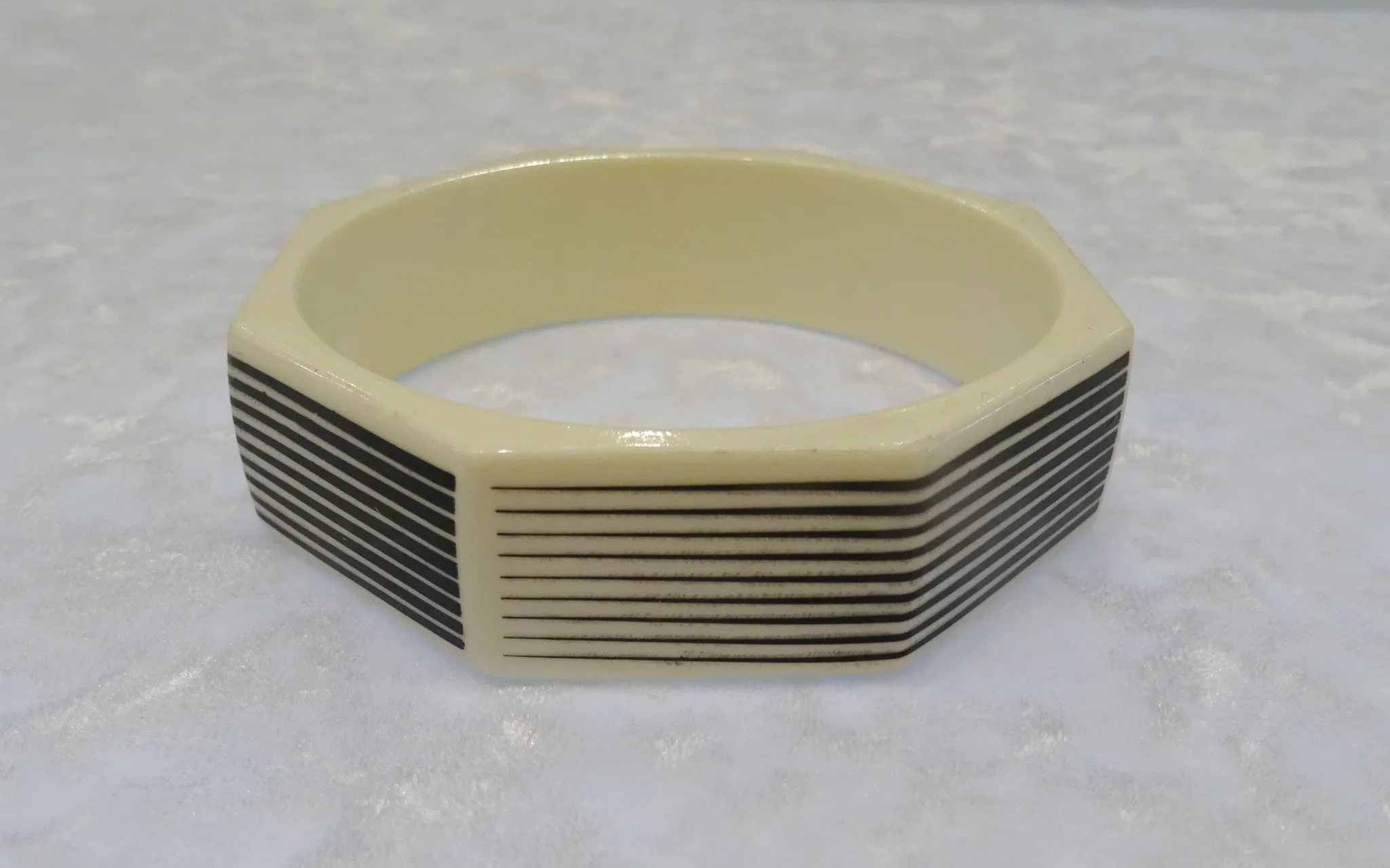 Octagon Stripe Bangle
