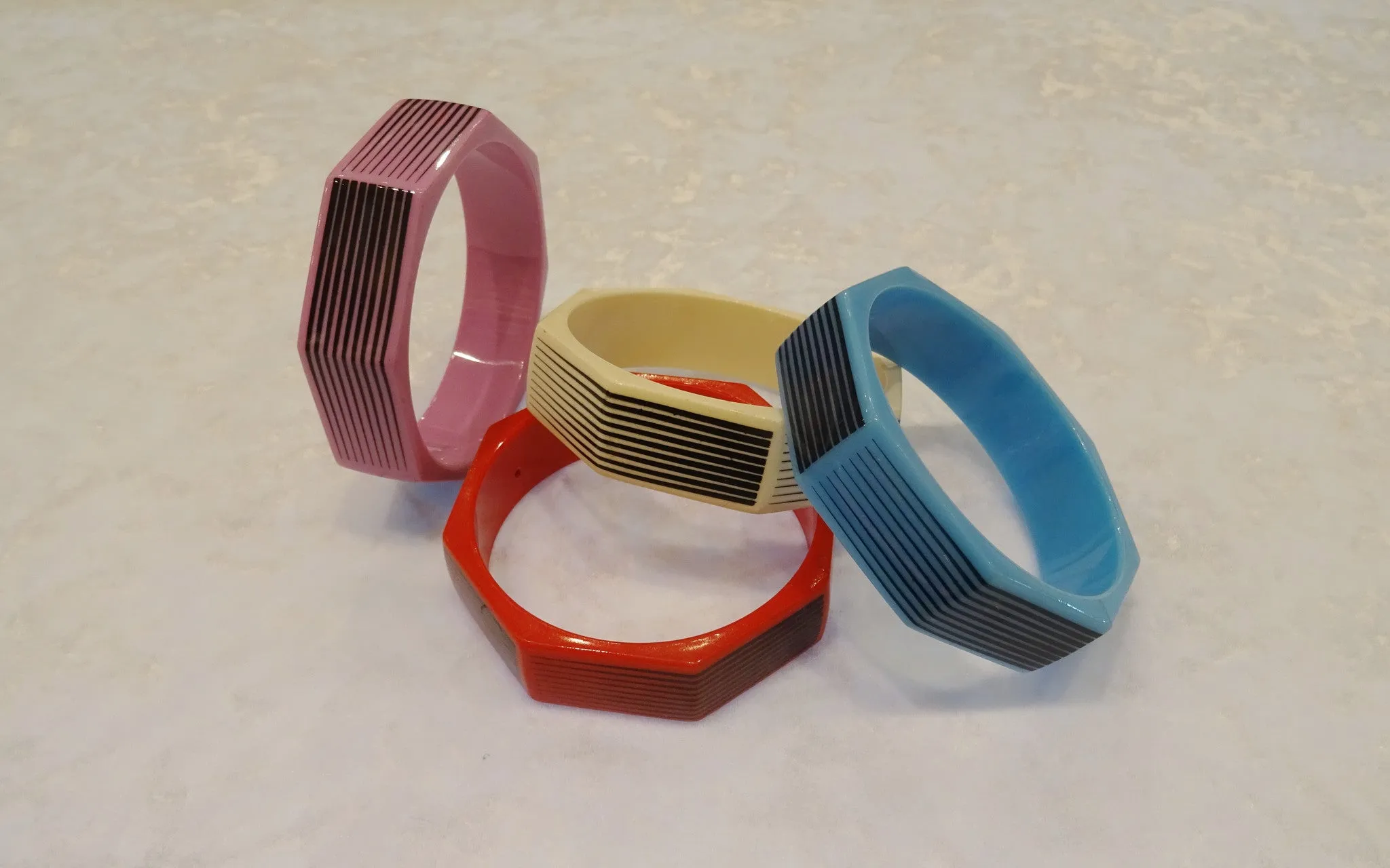 Octagon Stripe Bangle