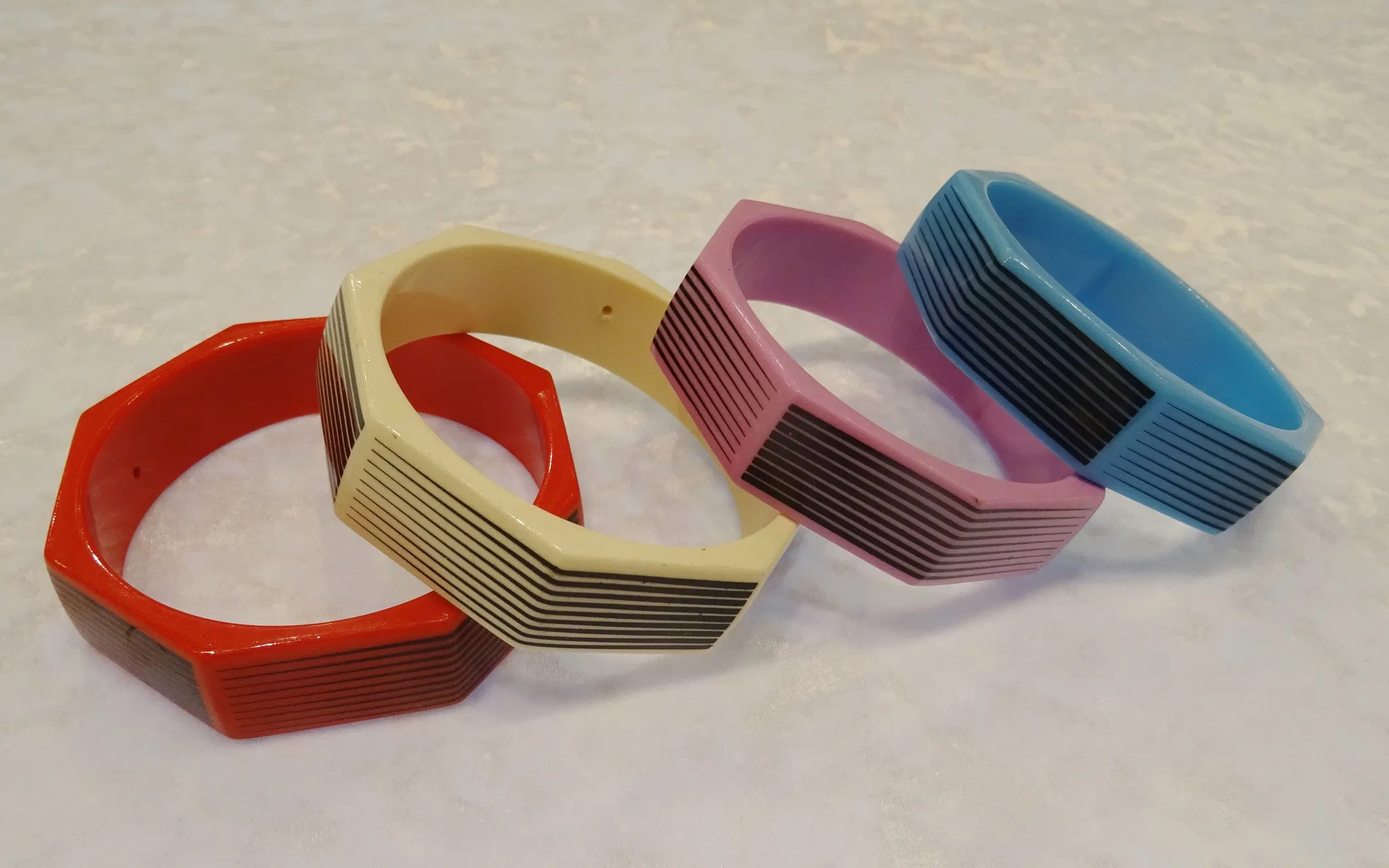 Octagon Stripe Bangle