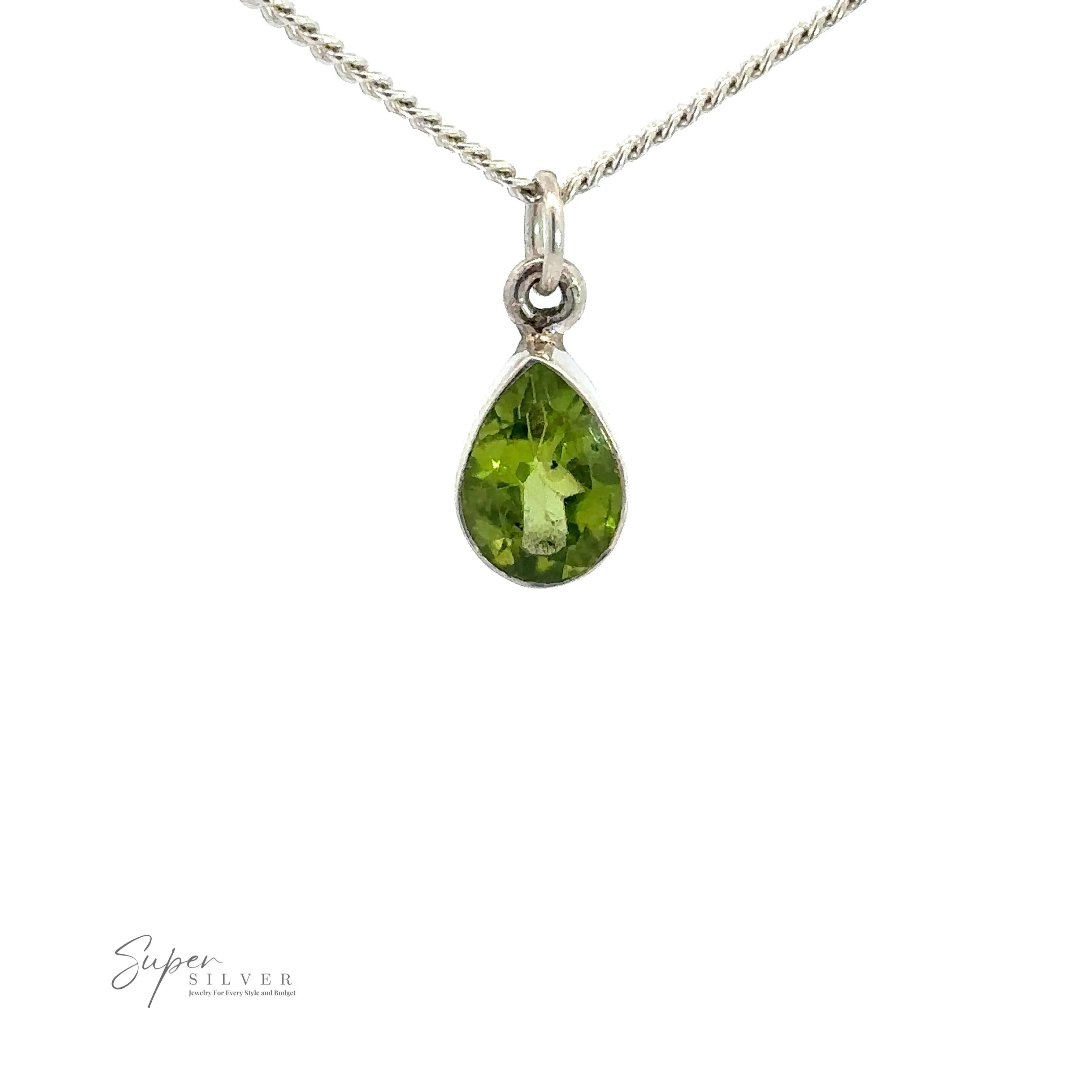 Peridot Teardrop Pendant