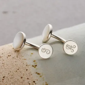 Personalised Mother Of Pearl Cufflinks