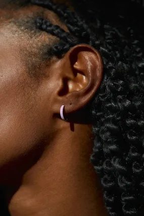 Purple Enamel Zaana Mini Hoops