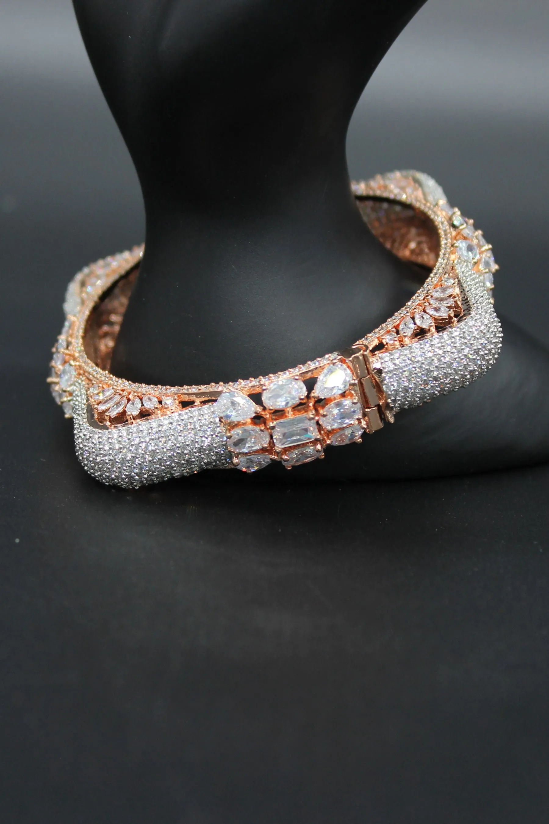 Radiant Rose Gold Kada: Elevate Your Style with JCSFashions Glamour