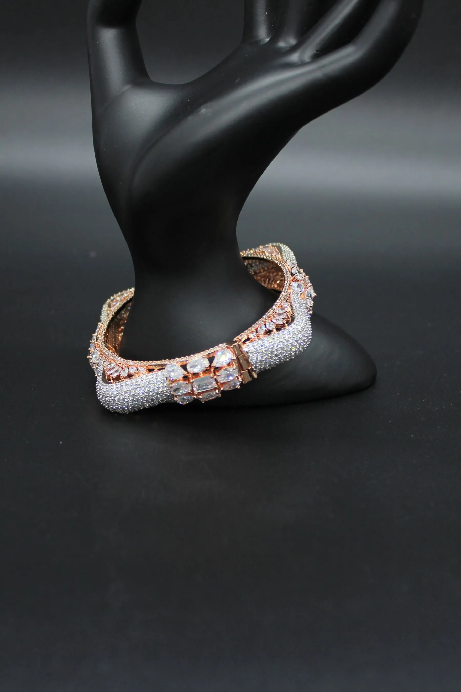 Radiant Rose Gold Kada: Elevate Your Style with JCSFashions Glamour