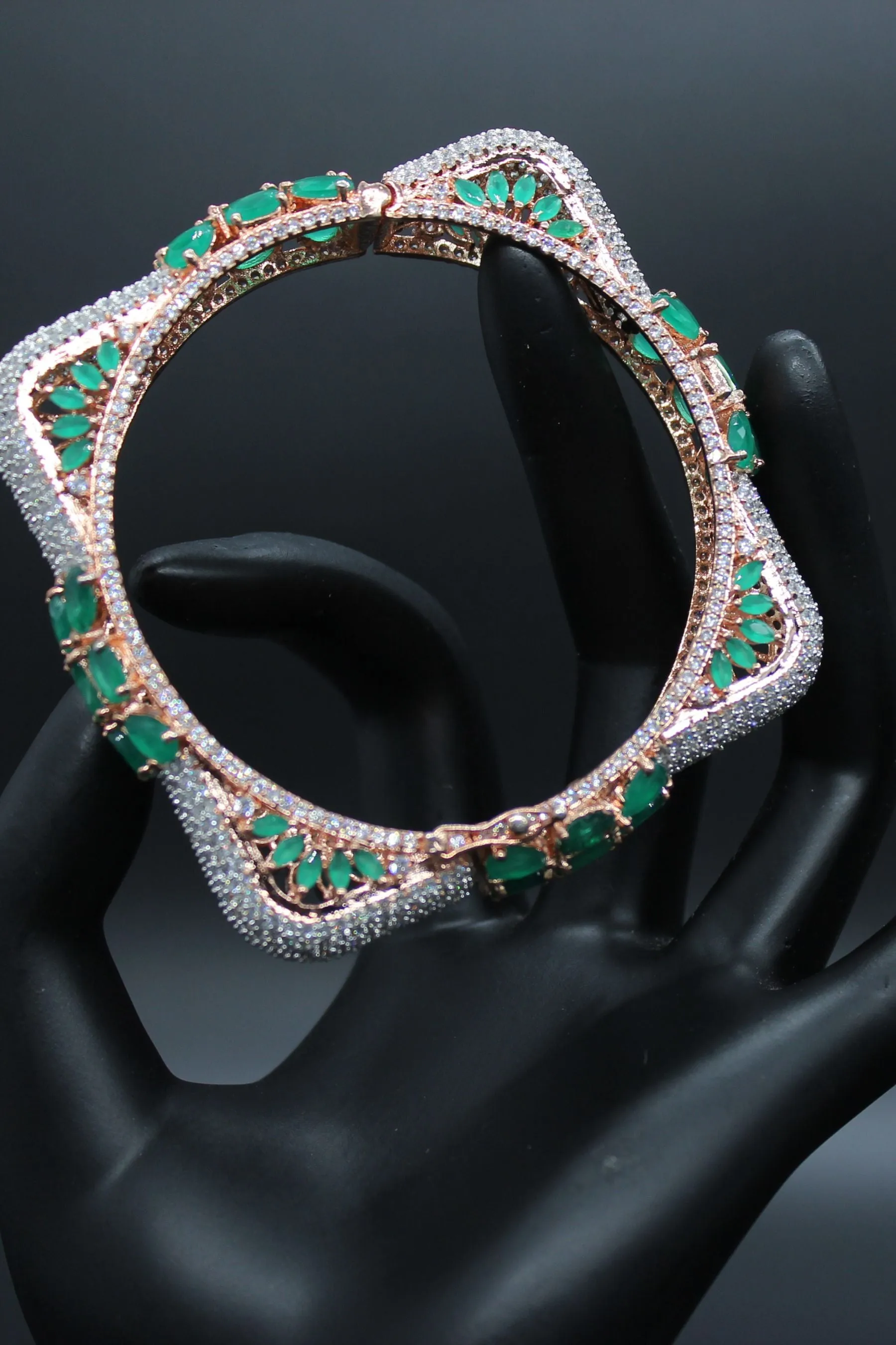 Radiant Rose Gold Kada: Elevate Your Style with JCSFashions Glamour