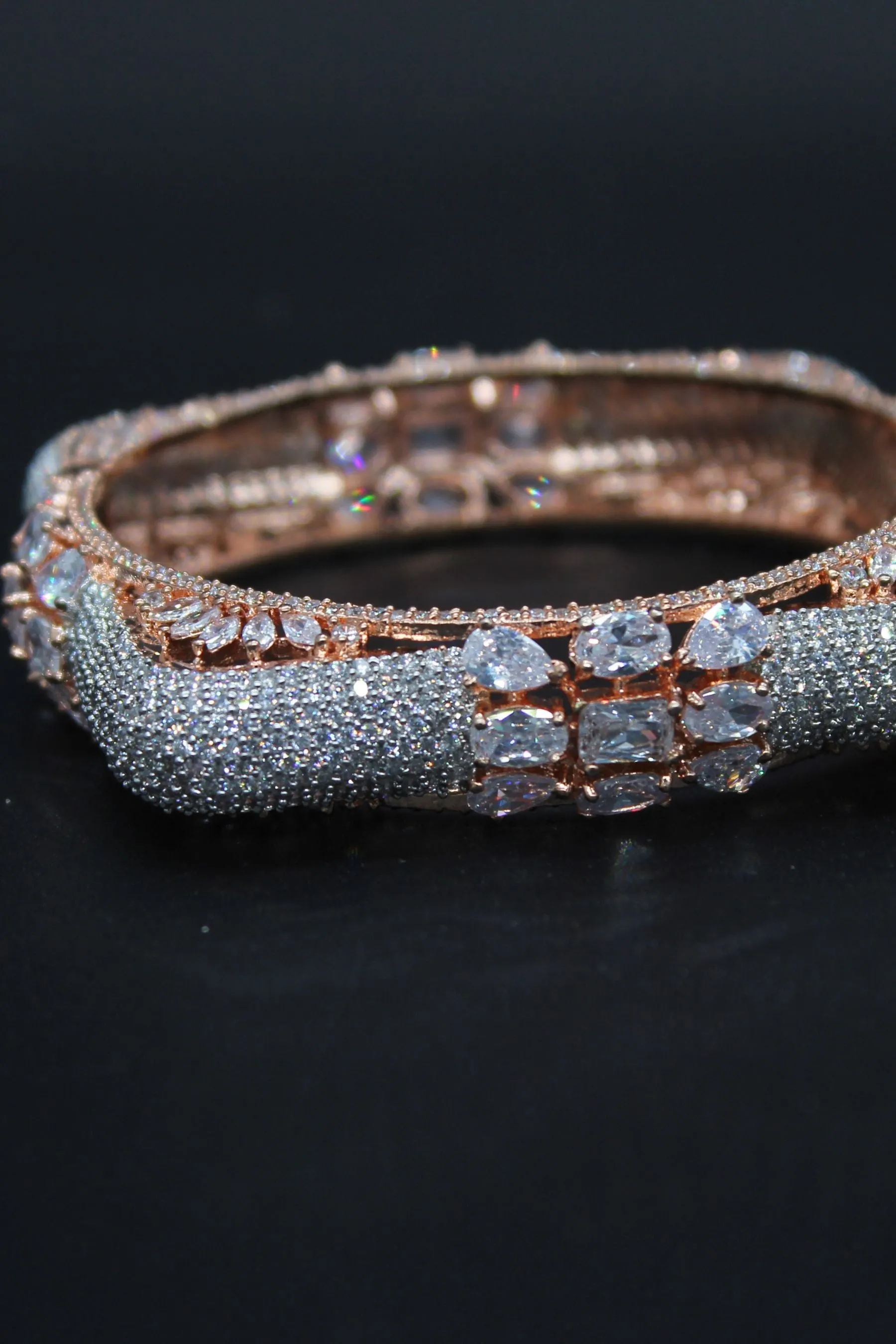 Radiant Rose Gold Kada: Elevate Your Style with JCSFashions Glamour