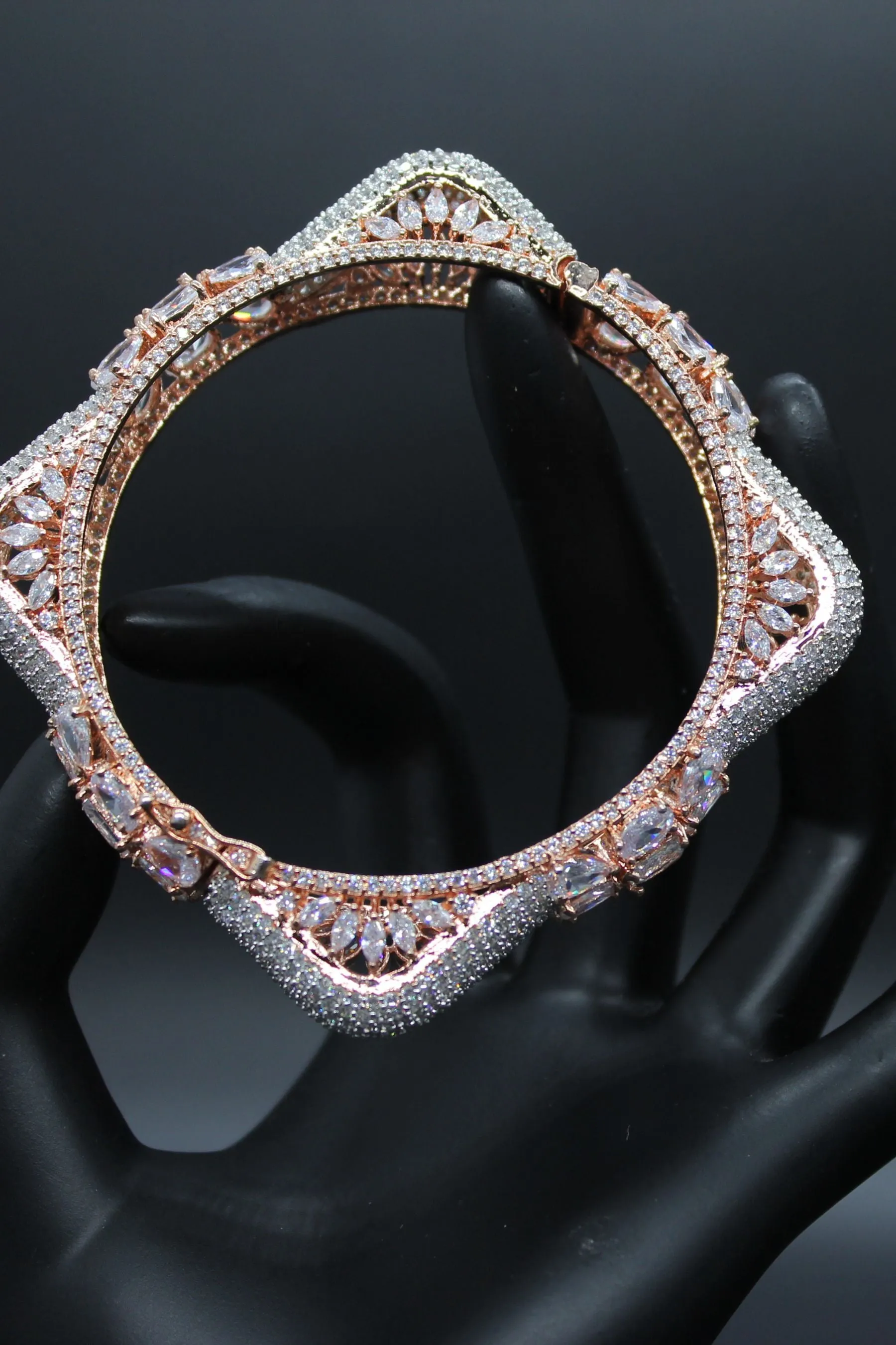 Radiant Rose Gold Kada: Elevate Your Style with JCSFashions Glamour