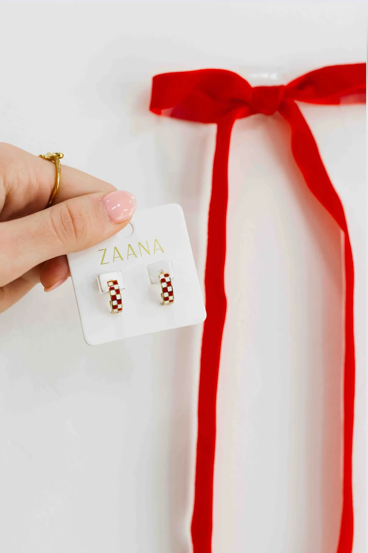 Red and White Checkered Hoops