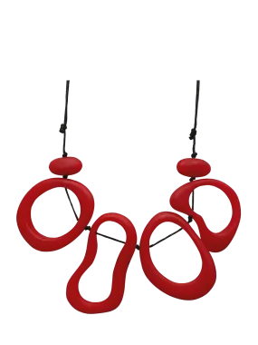 Red resin necklace | DARCY