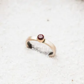 Red Spinel Petite Mixed Metal Ring