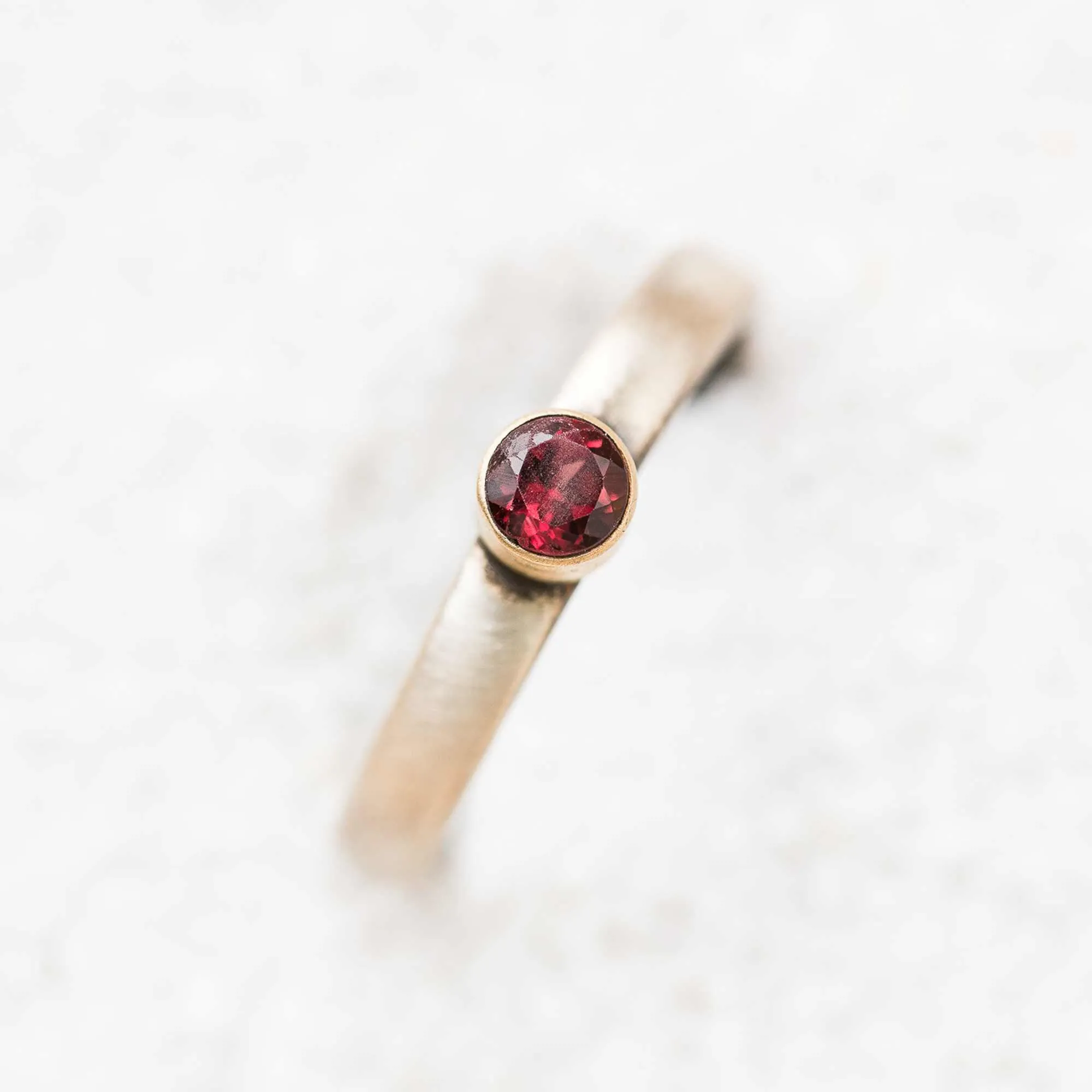 Red Spinel Petite Mixed Metal Ring