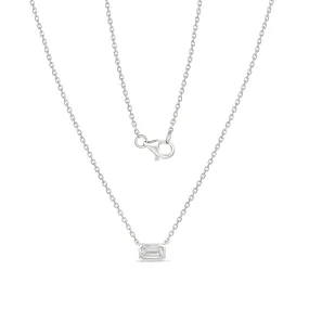 Refined 9CT White Gold Necklace Featuring 0.30ct Diamond