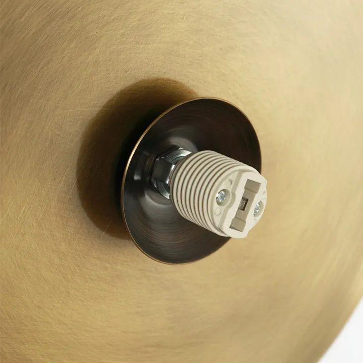 Rund Brass Plate Frosted Glass Mid Century Modern Wall Light / Ceiling Light
