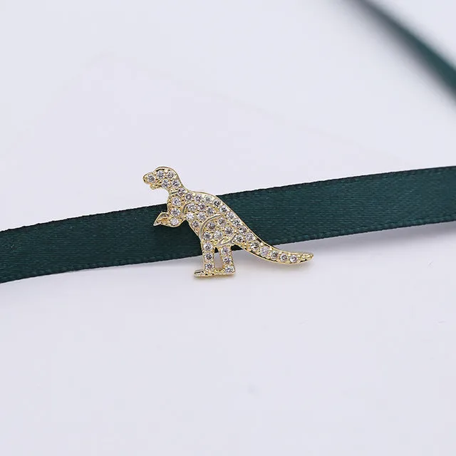 Satin Ribbon Dinosaur Choker Necklace *FREE ITEM