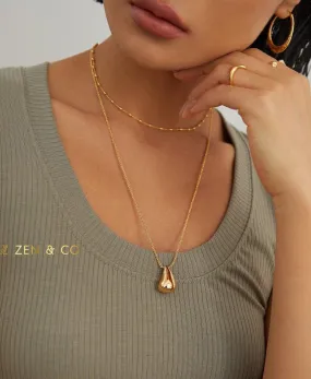 SAVI Teardrop minimalist pendant necklace