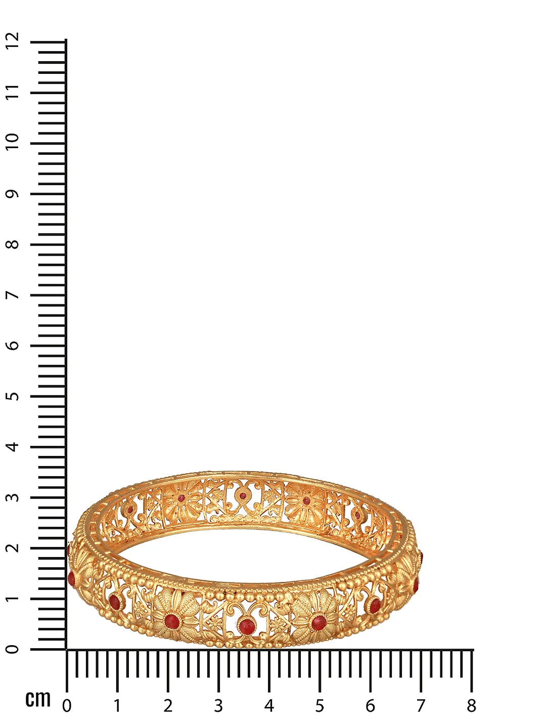 Set Of 2 Gold-Plated Stone-Studded Handcrafted Bangles