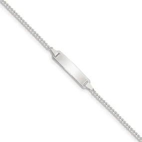 Silver Polished Finish ID Childrens Bracelet