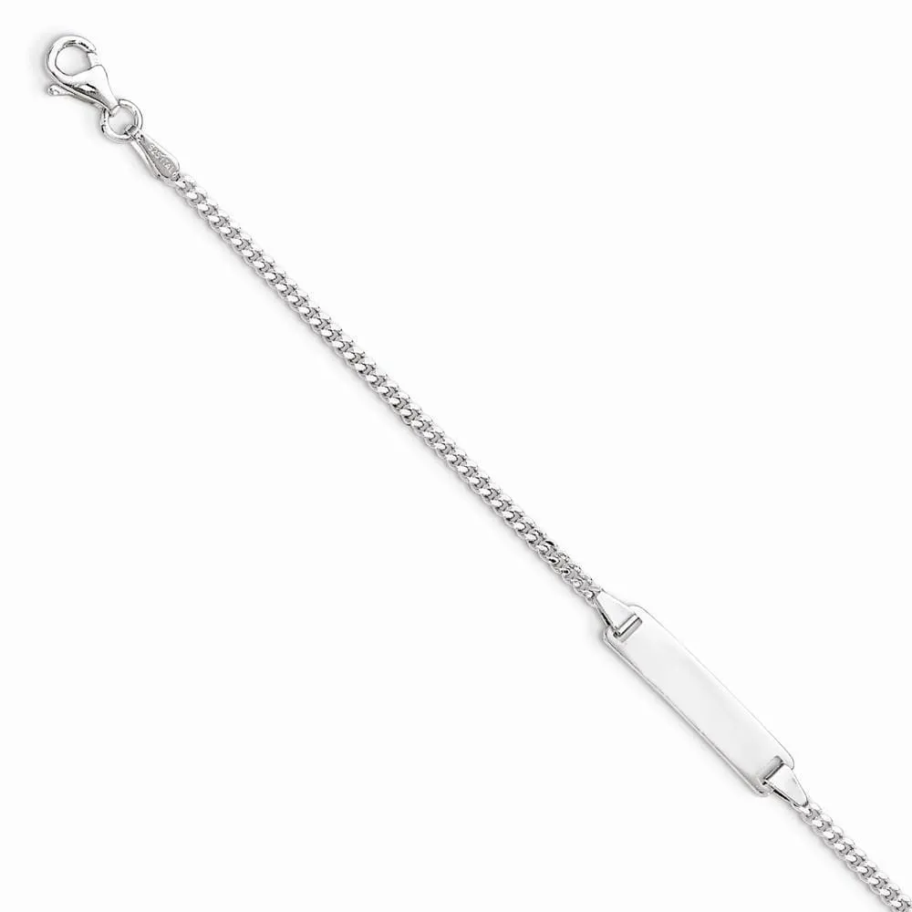 Silver Polished Finish ID Childrens Bracelet