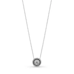 Sparkling Double Halo Collier Necklace