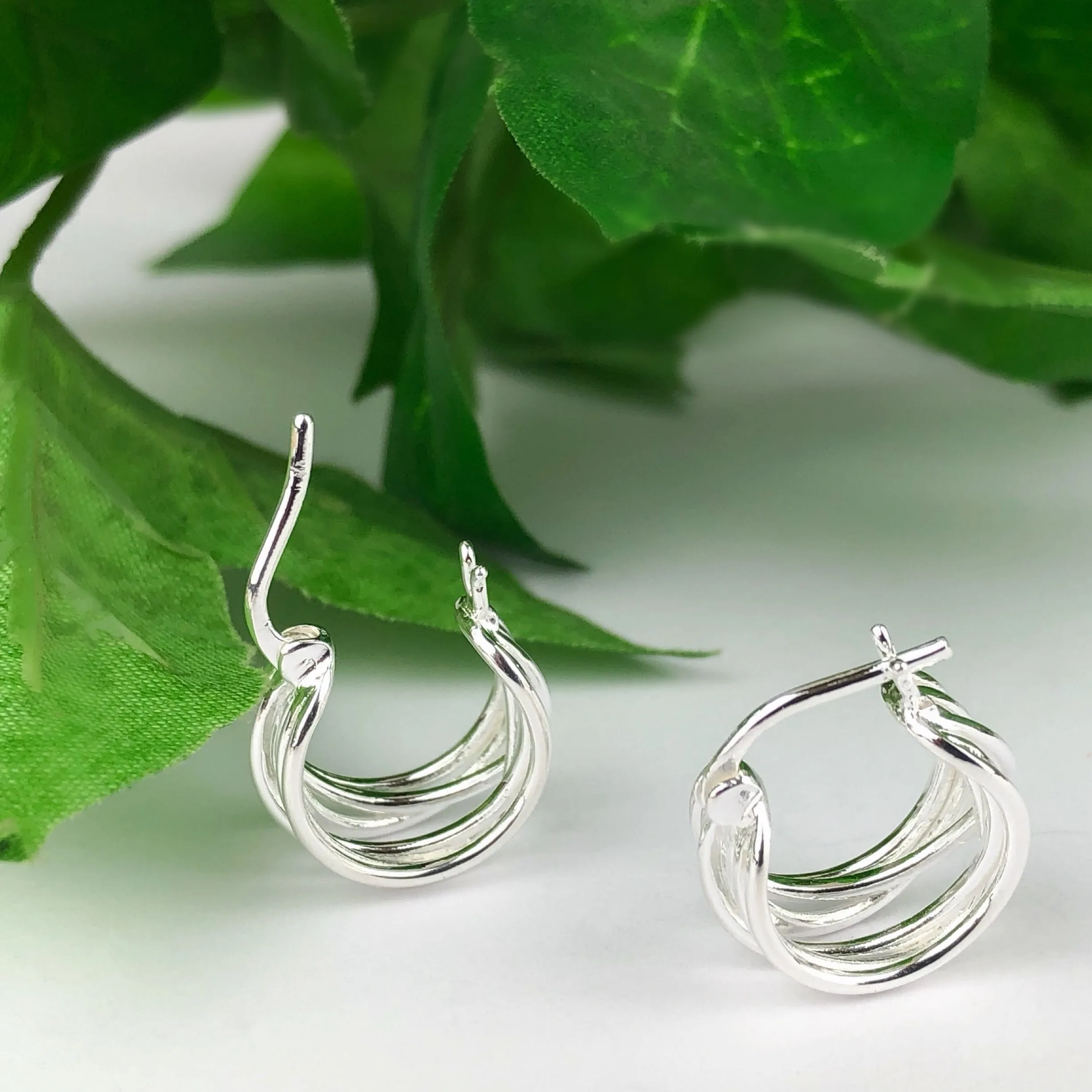 Spun Silver Earrings - SE4820