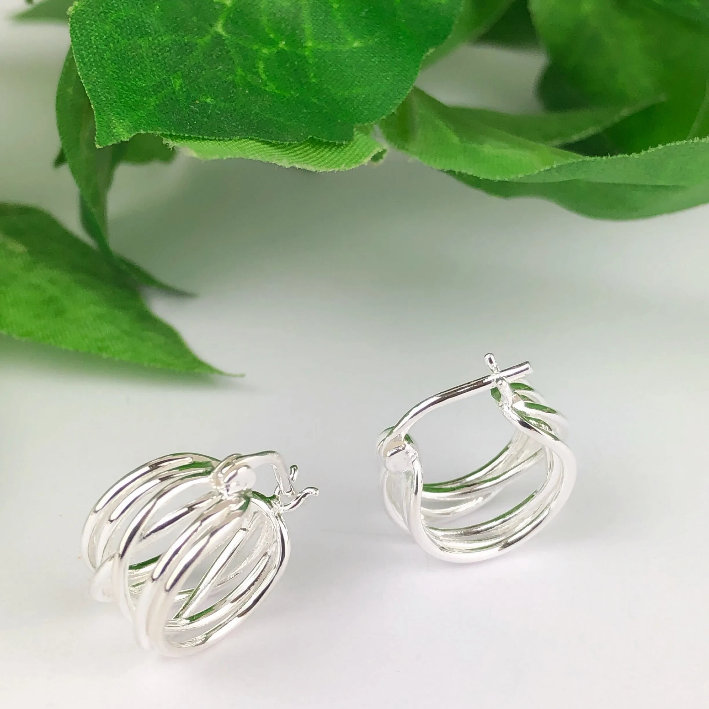 Spun Silver Earrings - SE4820