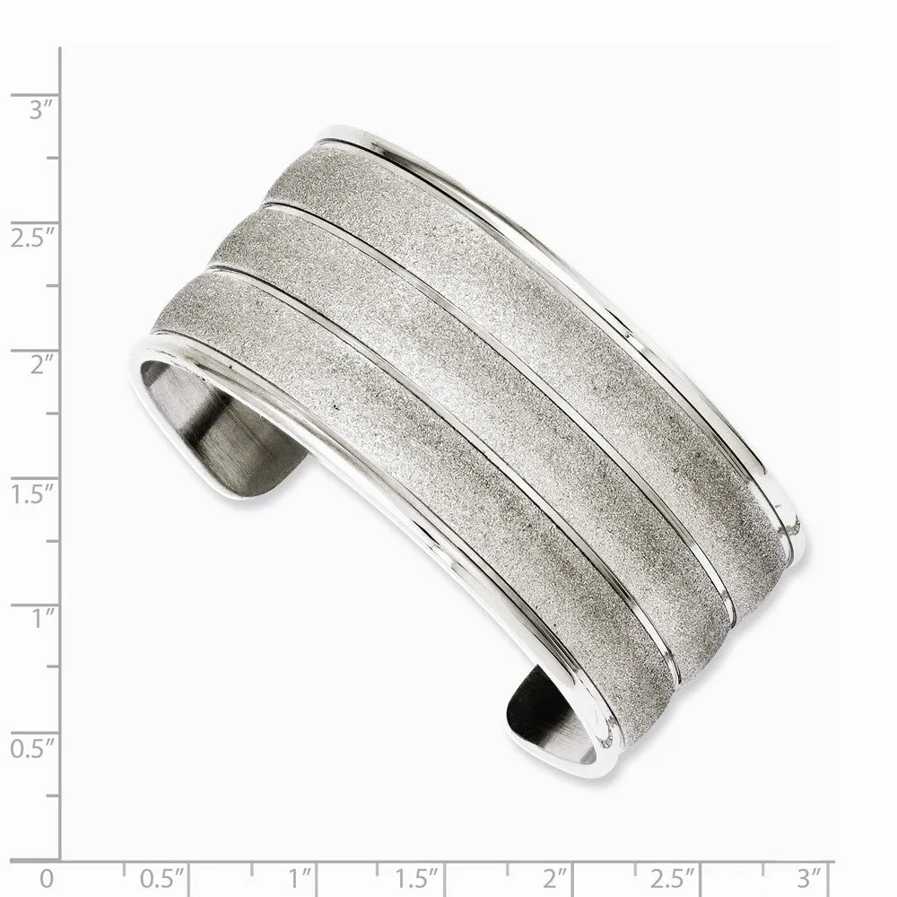 Stainless Steel Laser Cut Cuff Bangle