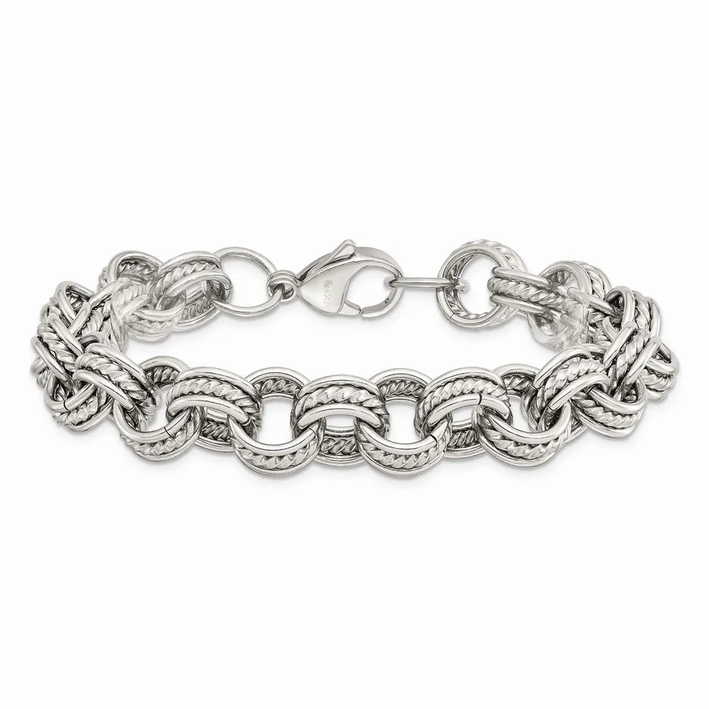 Stainless Steel Multiple Links 7.75in Bracelet