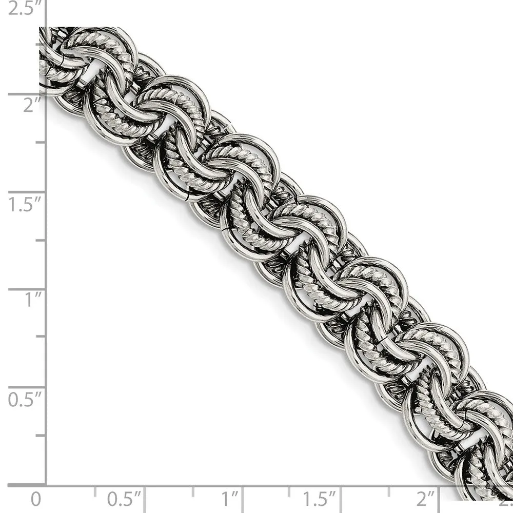 Stainless Steel Multiple Links 7.75in Bracelet