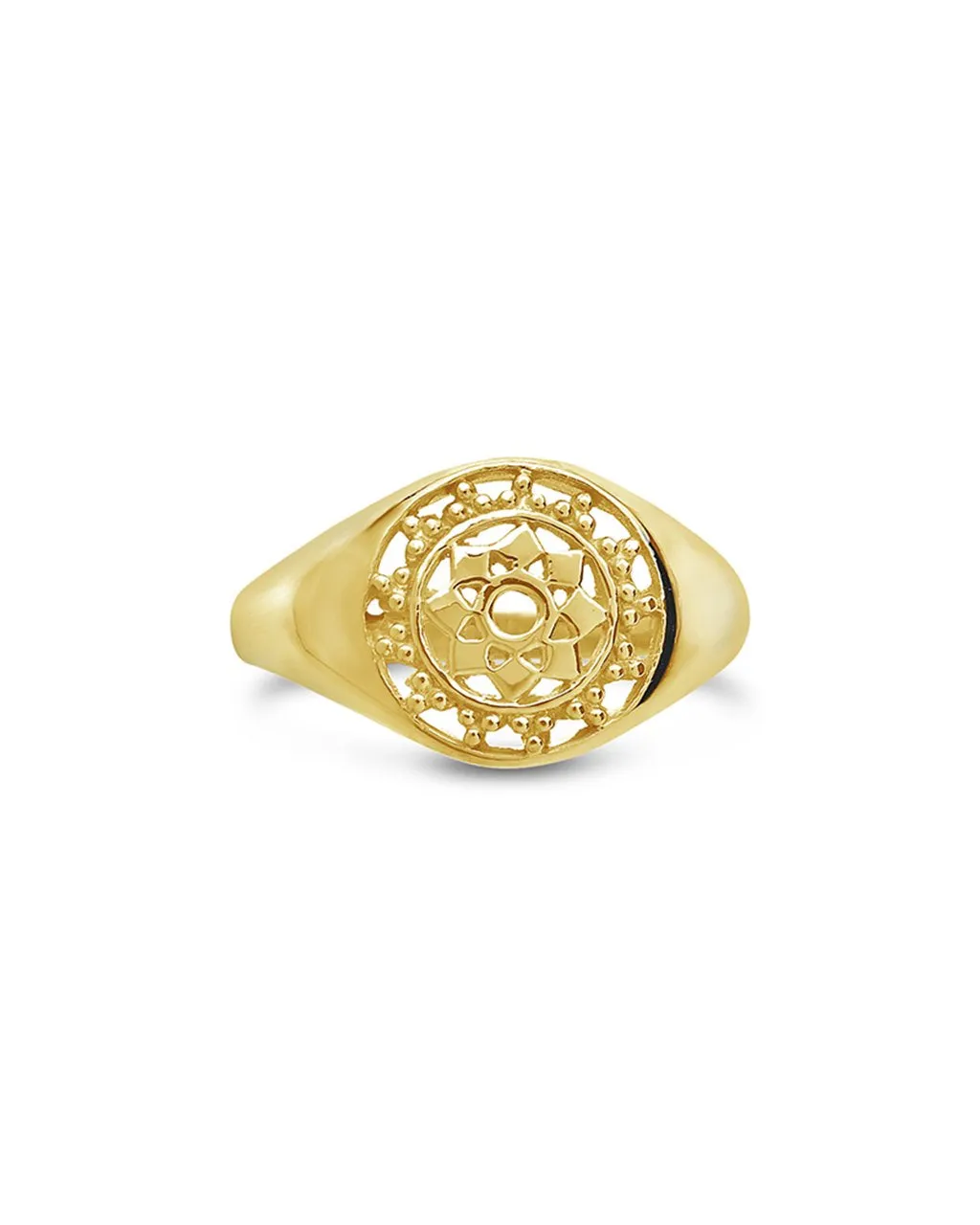 Sterling Silver Pinwheel Signet Ring