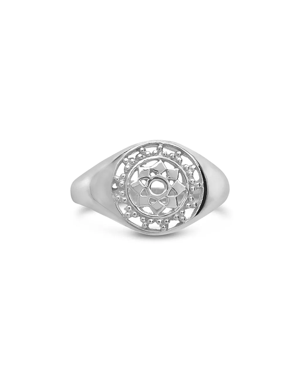 Sterling Silver Pinwheel Signet Ring