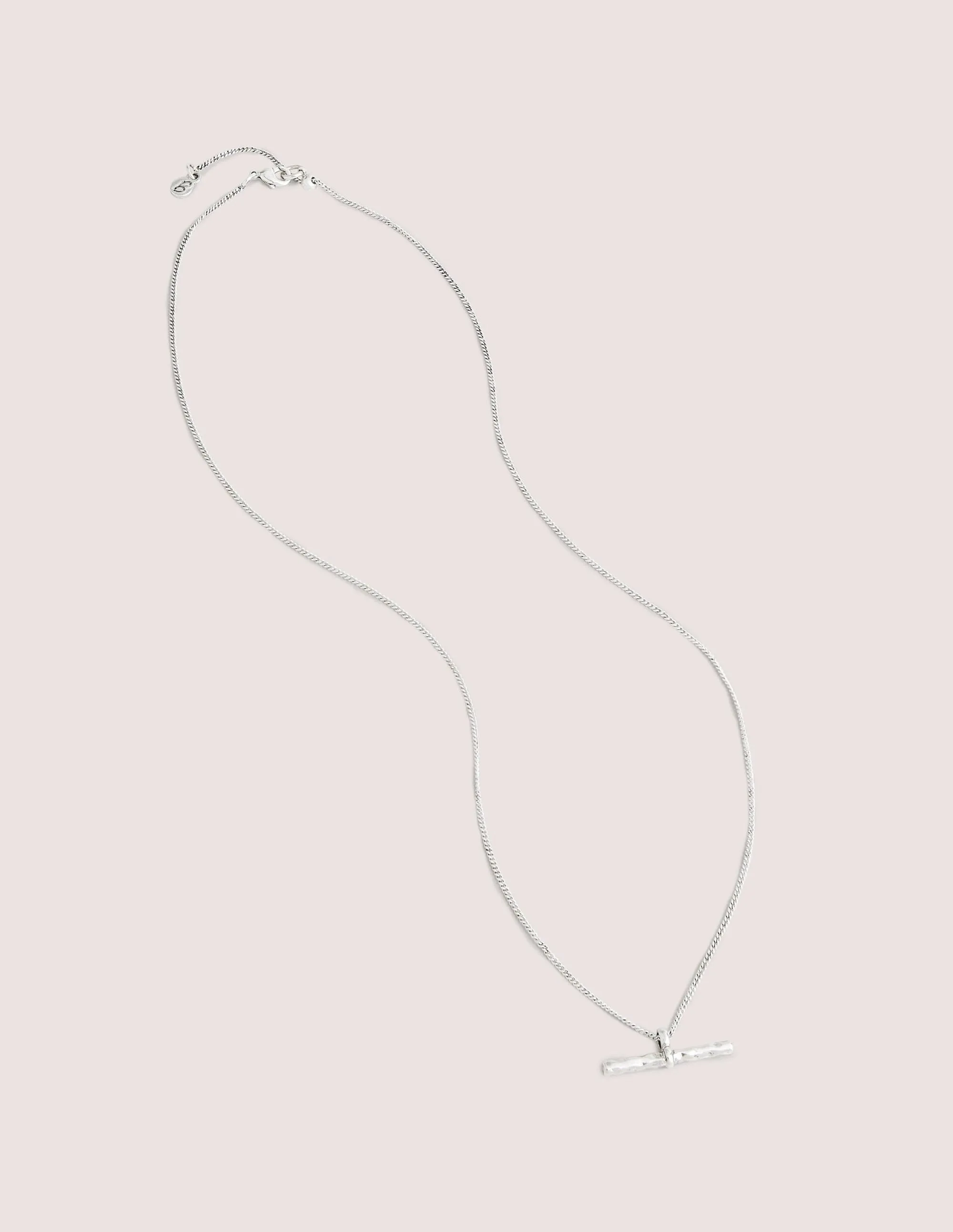 T-Bar Necklace-Silver