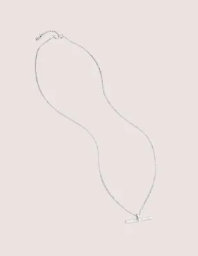 T-Bar Necklace-Silver