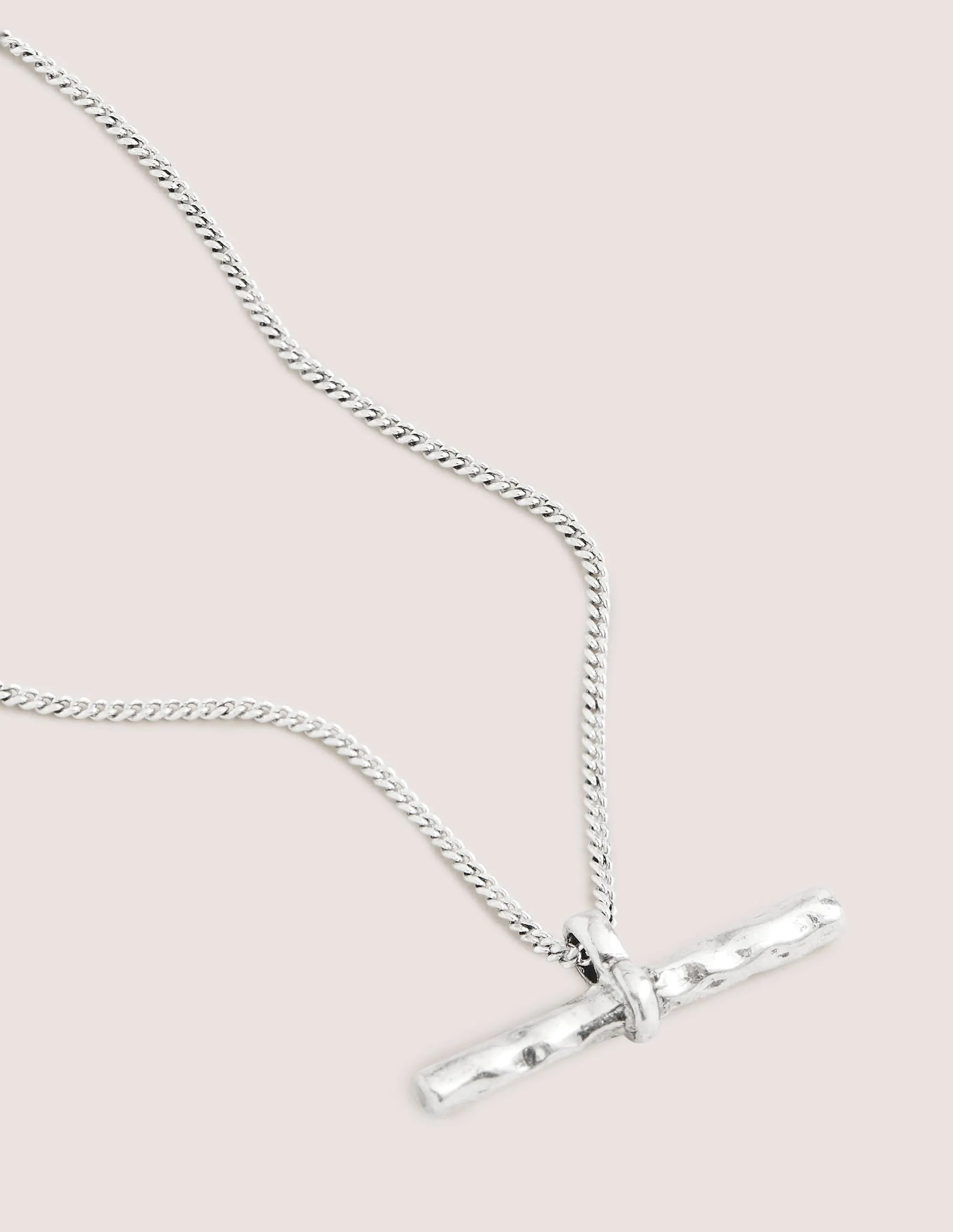 T-Bar Necklace-Silver