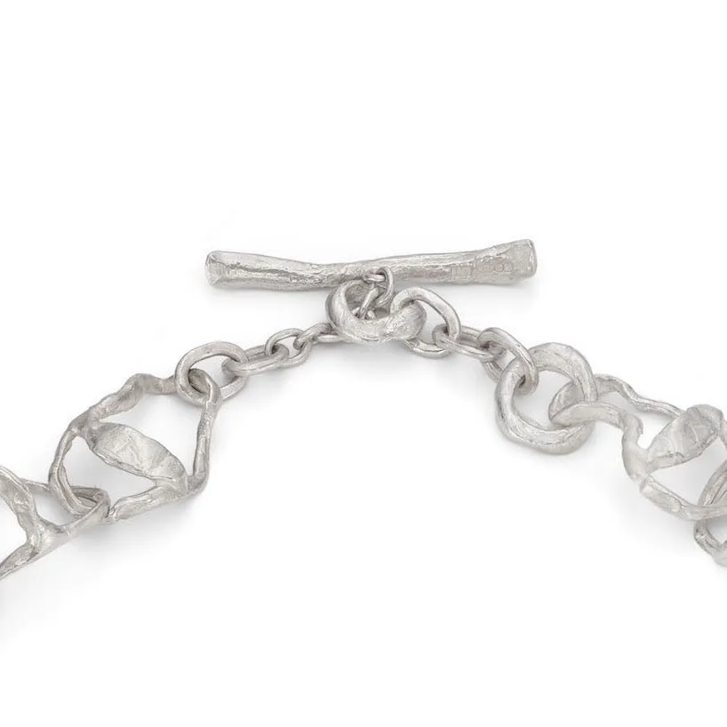 Tangle Silver Necklace with 9ct Rose Gold Link