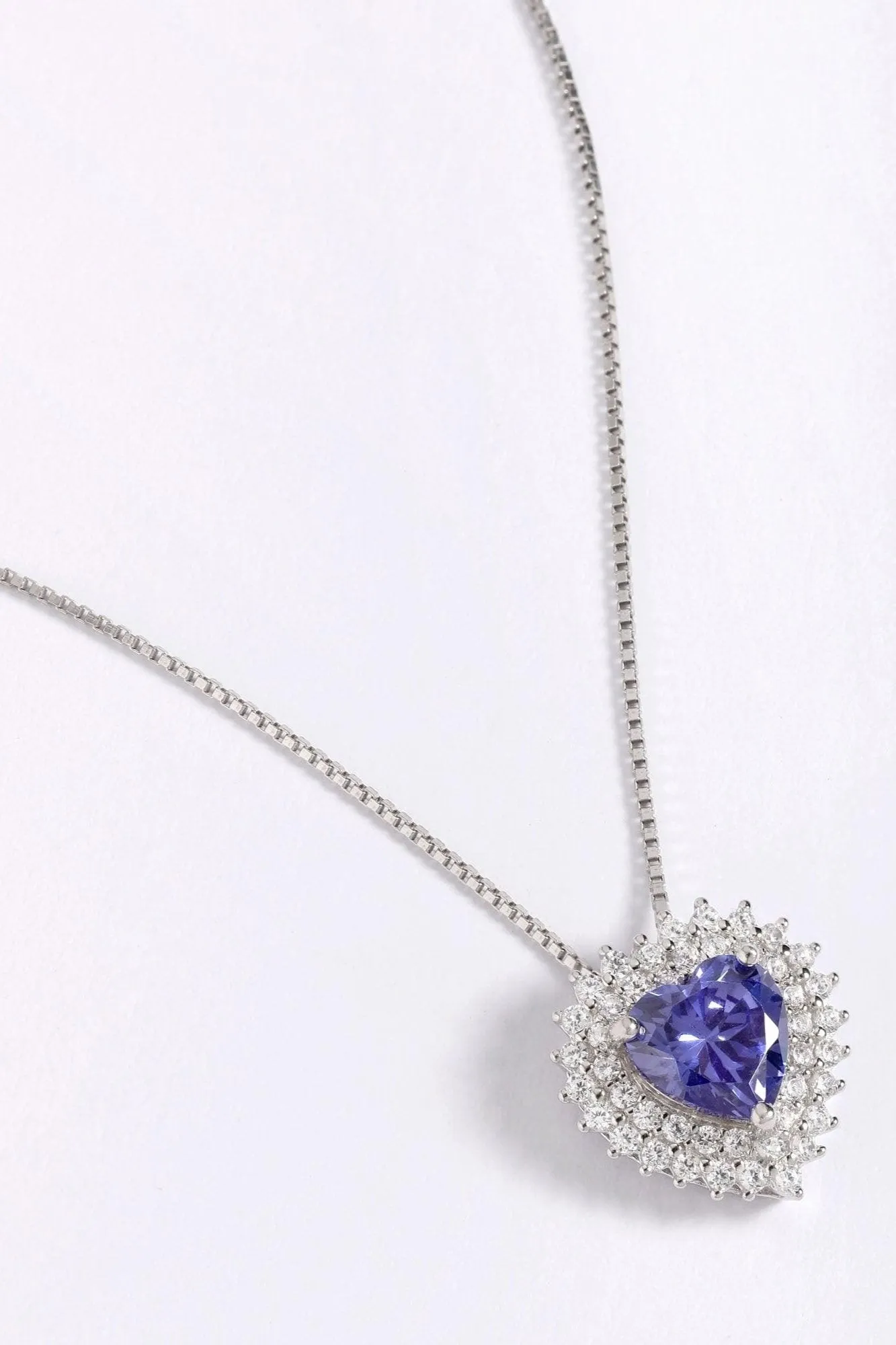 Tanzanite Heart Princess Necklace