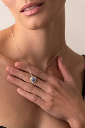 Tanzanite Heart Princess Necklace