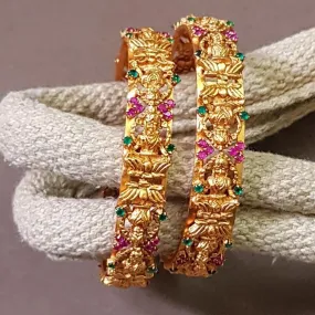 Temple Matte Style Heavy Bangles