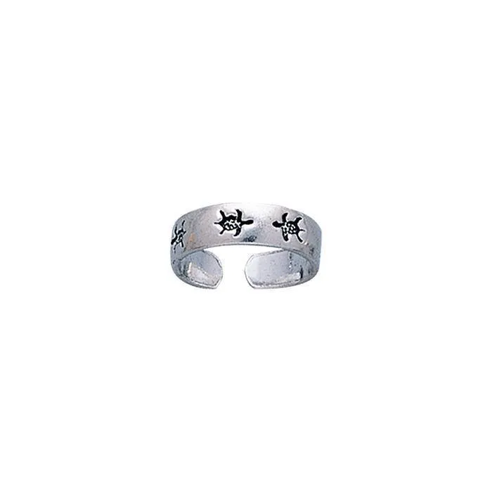 Turtle Silver Toe Ring TR1202